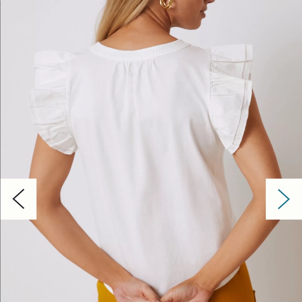 Maeve x Cecilia Pettersson Ruffle-Sleeve Tee